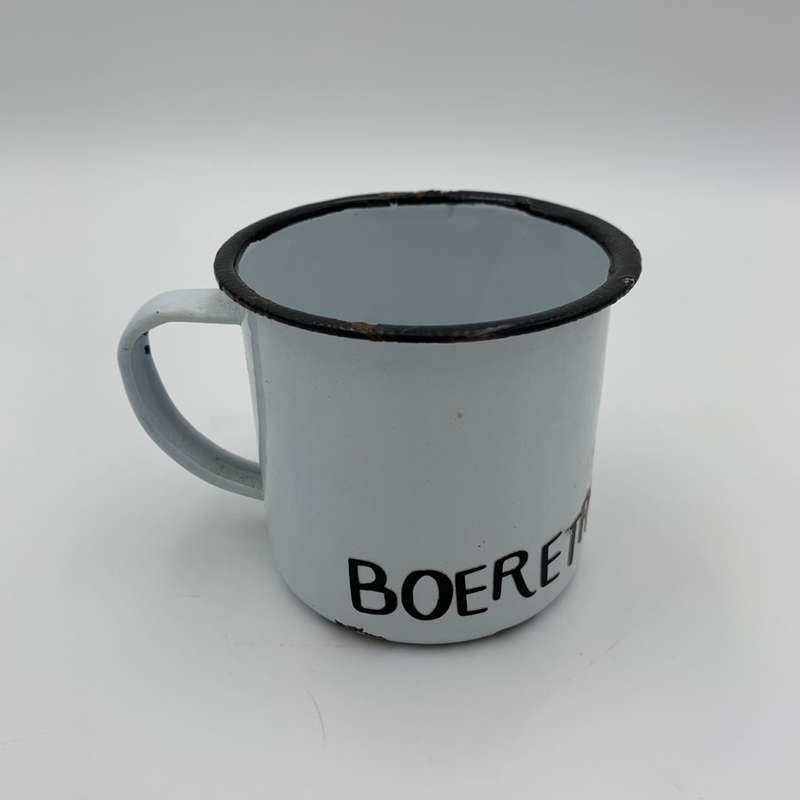 White Enamel "Boeretroos" Cup