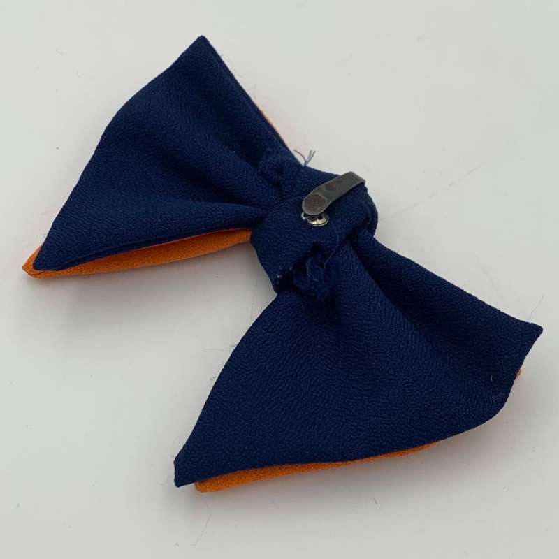 Orange and Navy Bow Tie