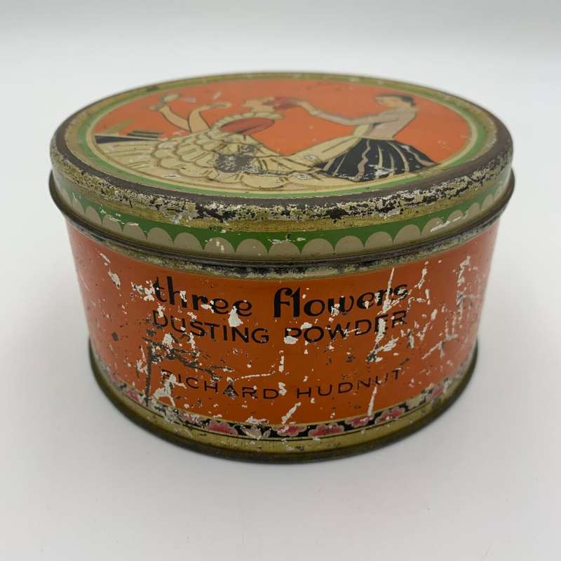 Three Flowers Dusting Powder Tin