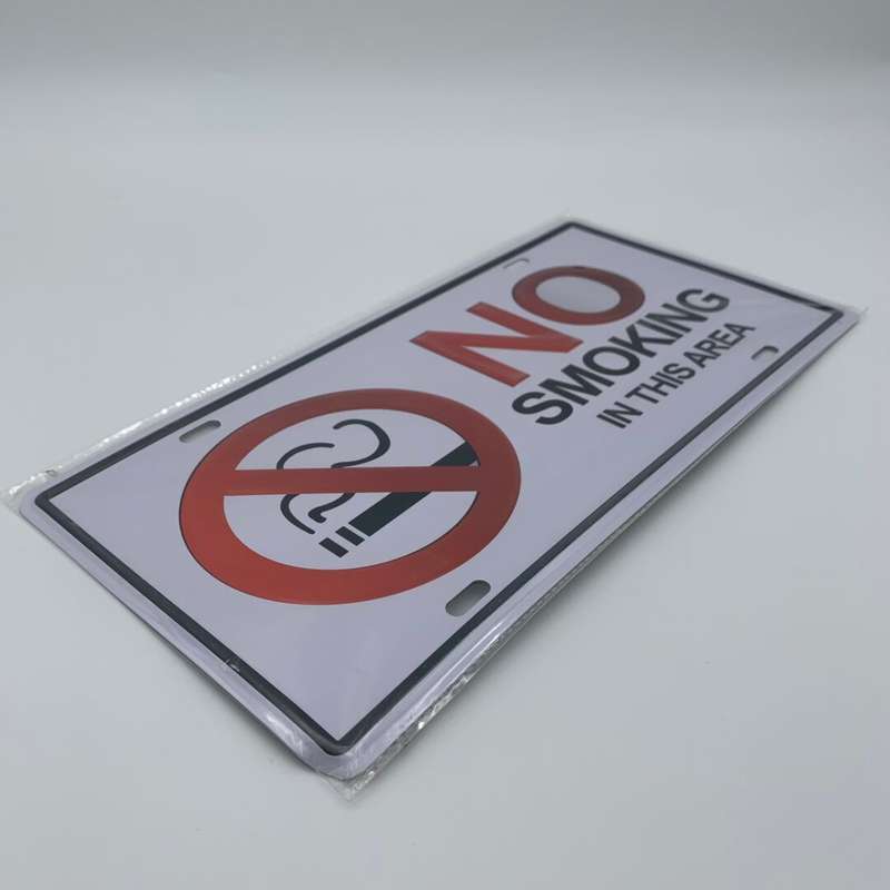 No Smoking Tin Sign