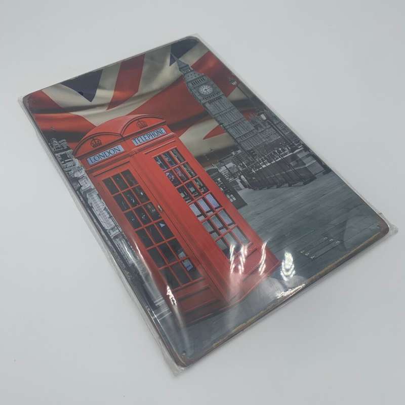 London Telephone Booth Tin Sign