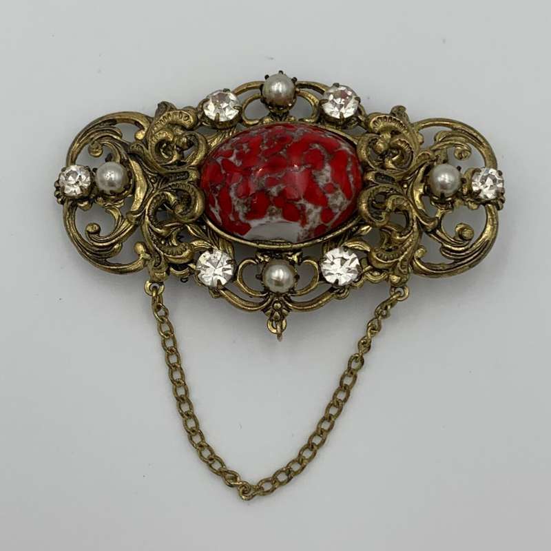 Red Stone Brooch