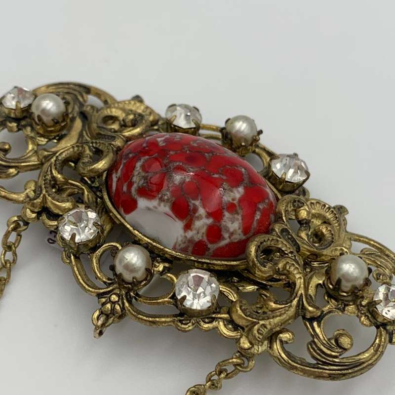 Red Stone Brooch