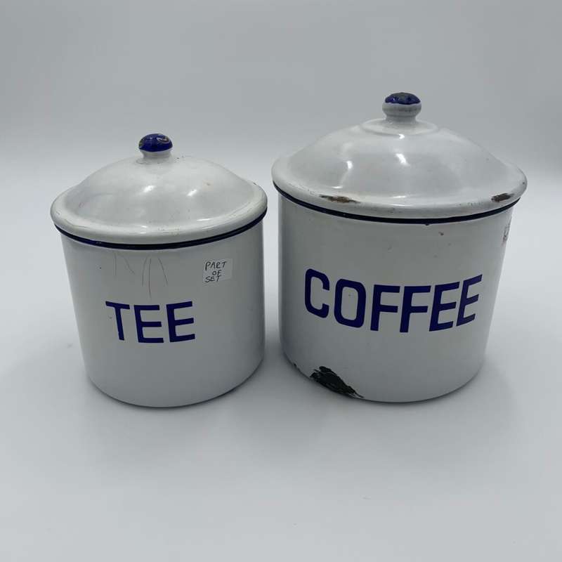 Enamel Coffee and Tea Set