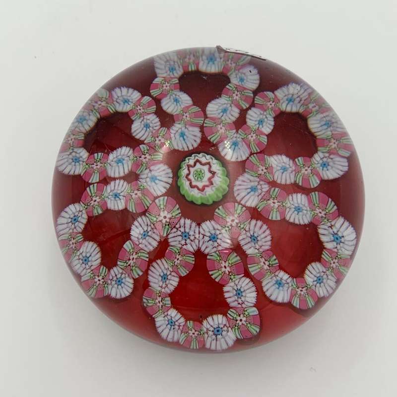 Petite Millefiori Flower Glass (Paperweight)