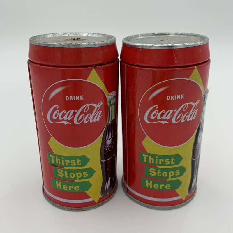 Coca Cola Salt and Pepper Tin Cans
