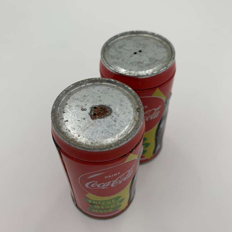 Coca Cola Salt and Pepper Tin Cans