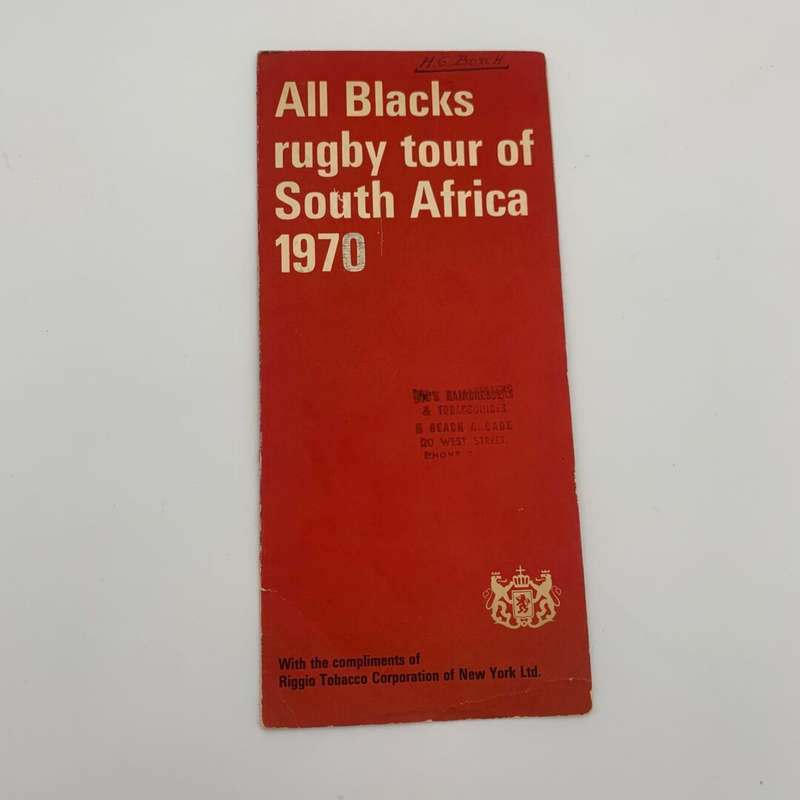 All Blacks Rugby Tour Of South Africa 1970 Scorecard