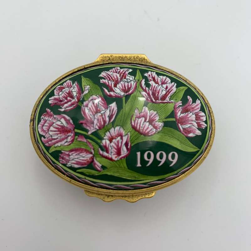Halcyon Days Enamel 1999 Trinket Box