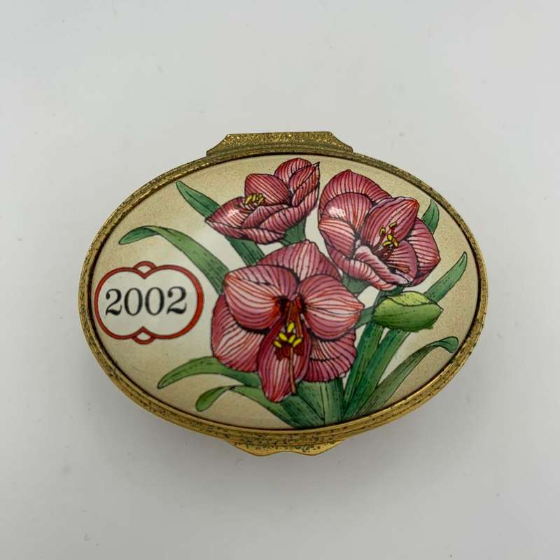 Halcyon Days Enamel 2002 Trinket Box