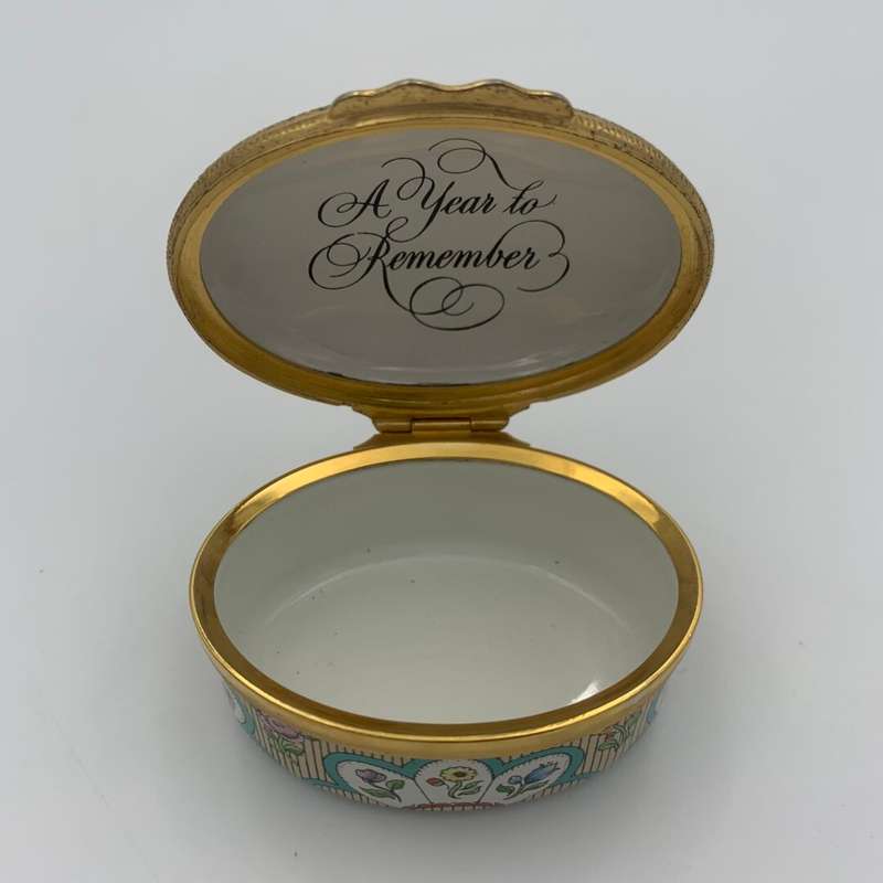 Halcyon Days Enamel 1988 Trinket Box
