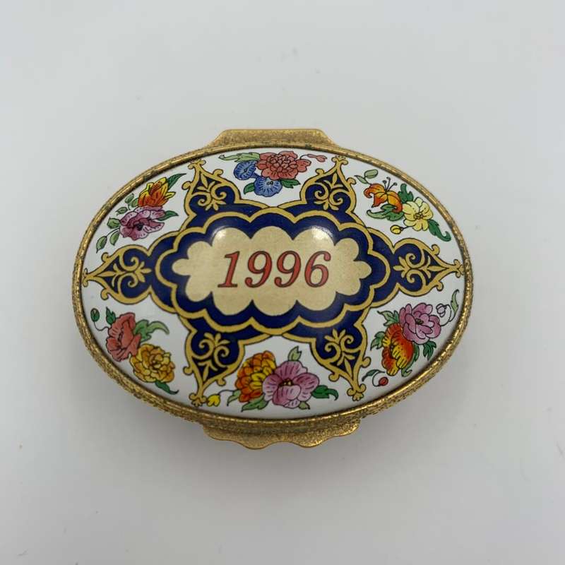 Halcyon Days Enamel 1996 Trinket Box