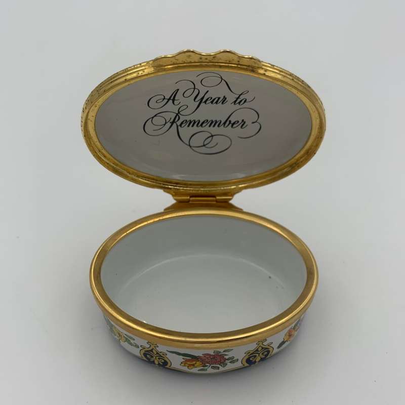 Halcyon Days Enamel 1996 Trinket Box