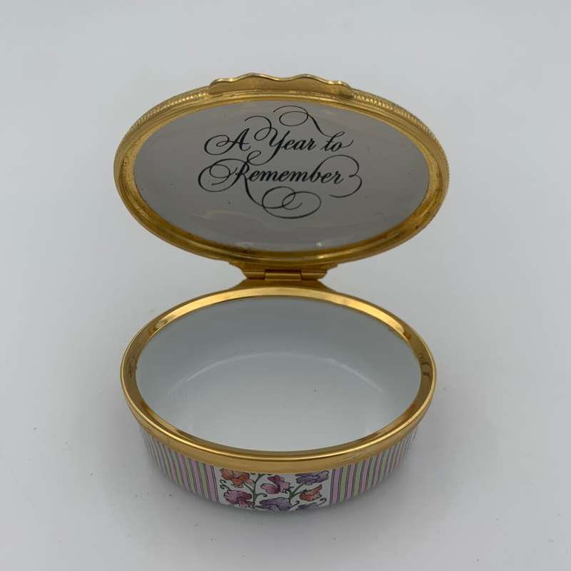 Halcyon Days Enamel 1993 Trinket Box