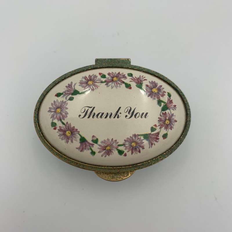 Standfordshire Enamel "Thank You" Trinket Box