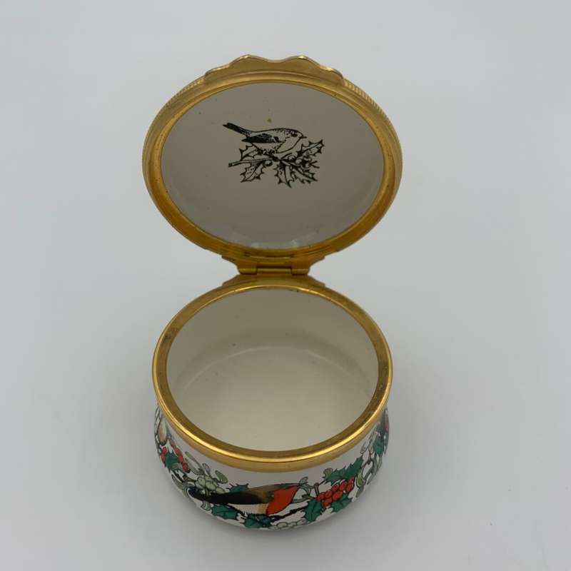 Halcyon Days Enamel "Chrisman 1981" Trinket Box