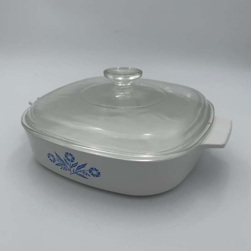 Dish with Blue Flower Details