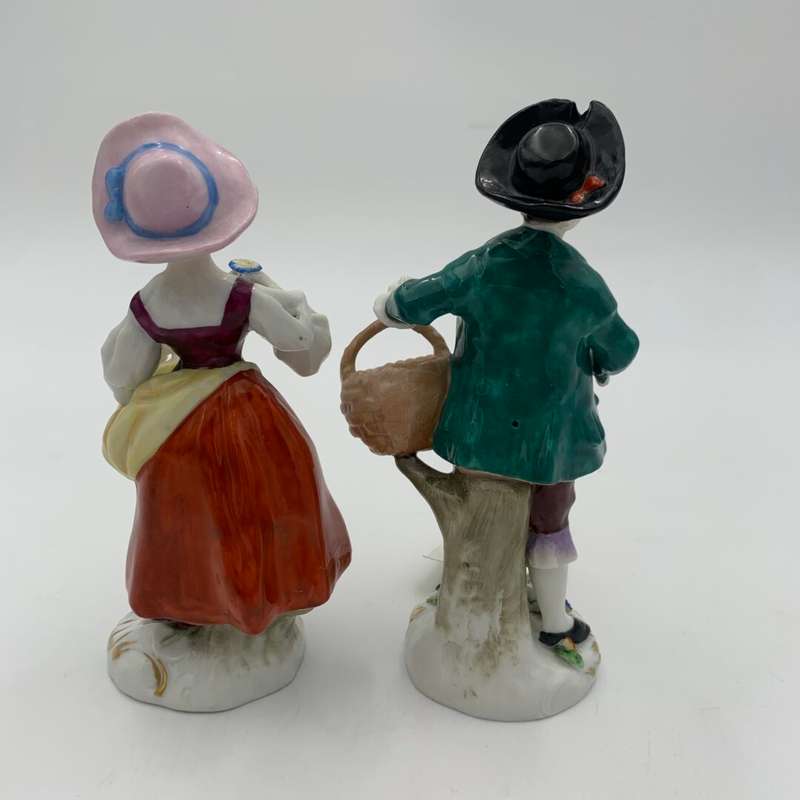 Set of 2 Flower Picking Figurines