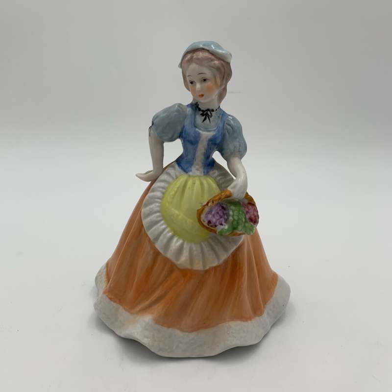 Lady With Fruit Basket Figurine