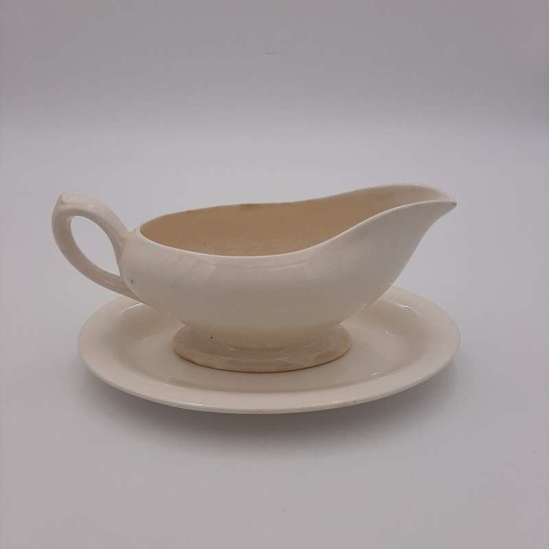 "Ducal" Light Beige Gravy Boat and Saucer