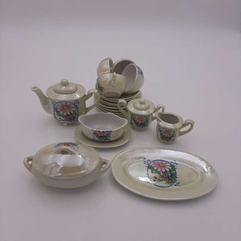 Set of 18 Childrens Tea Set 1950