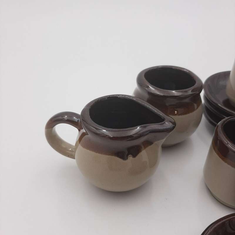 12 Piece Childrens Brown Tea Set