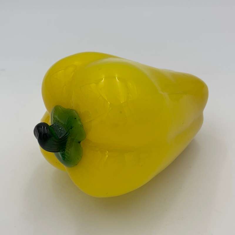 Blown Glass Yellow Pepper
