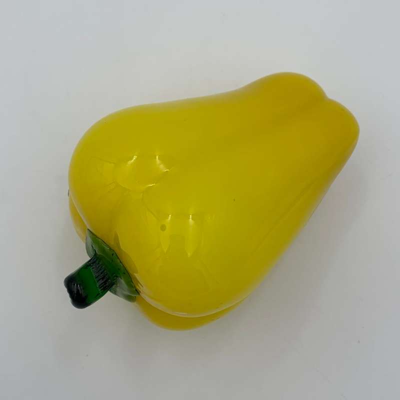 Blown Glass Yellow Pepper