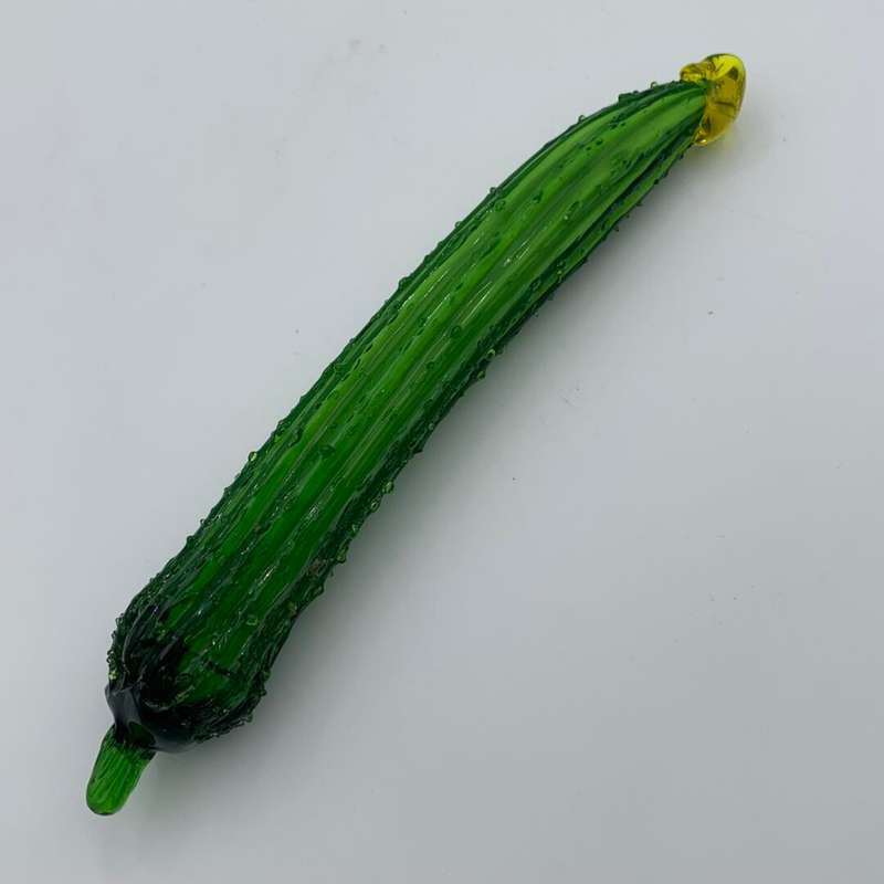 Blown Glass Green Baby Marrow