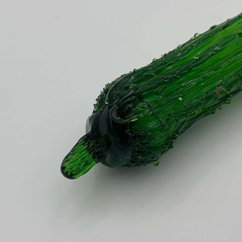Blown Glass Green Baby Marrow