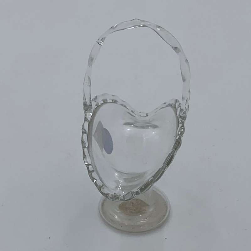 Miniature Clear Glass Basket