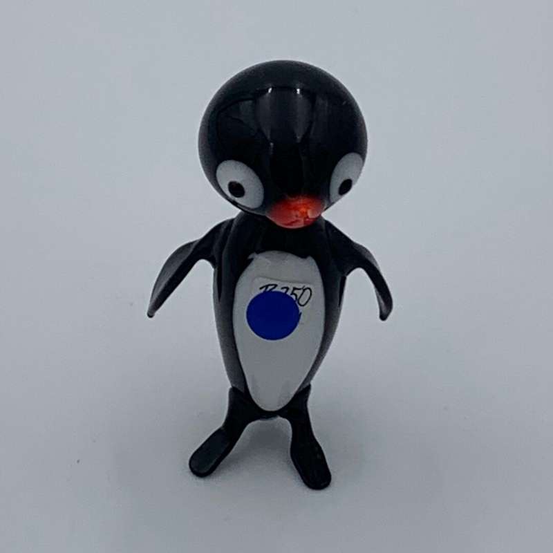 Small Glass Penguin with Red Beak