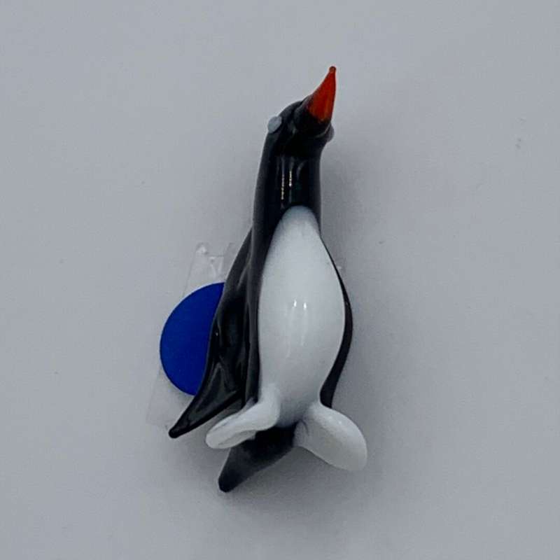Miniature Glass Penguin with Red Beak