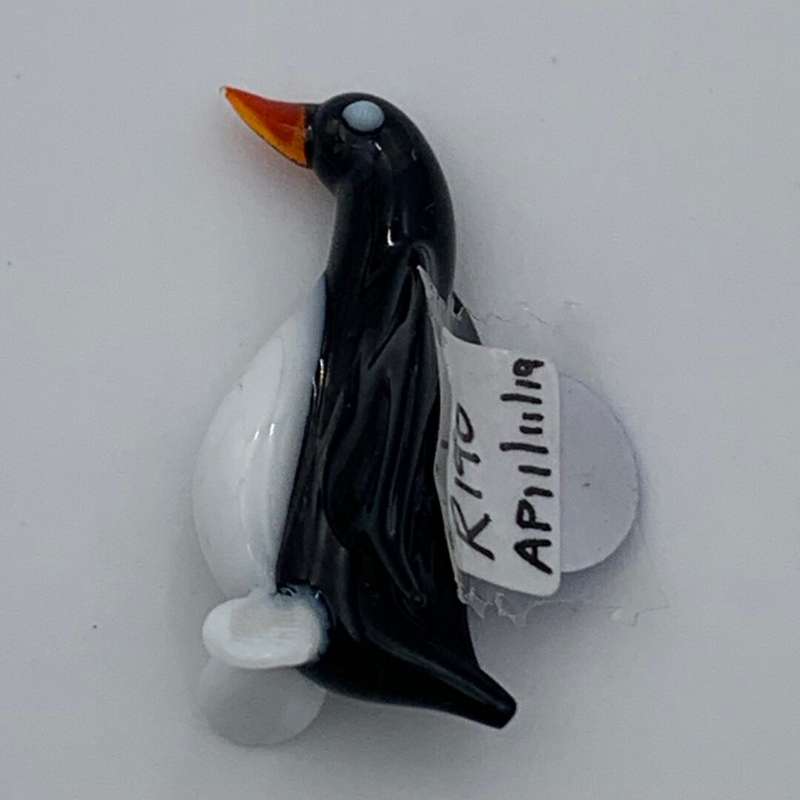 Miniature Glass Penguin with Red Beak
