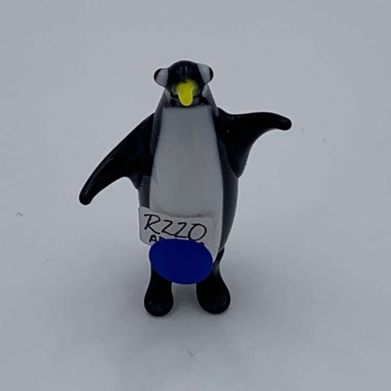 Miniature Glass Penguin with Yellow Beak