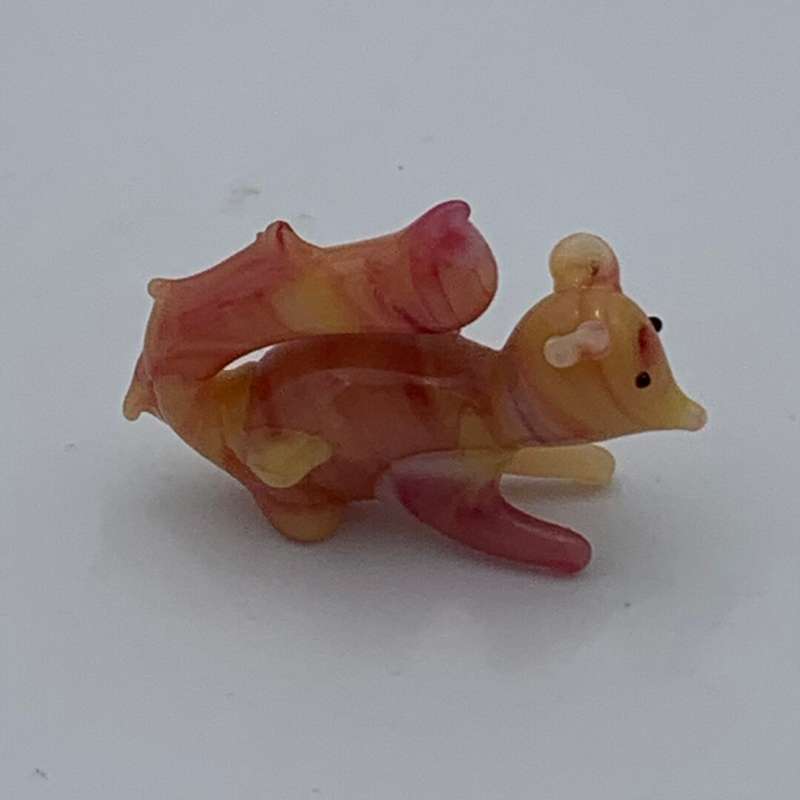 Miniature Multi Colored Glass Squirrel