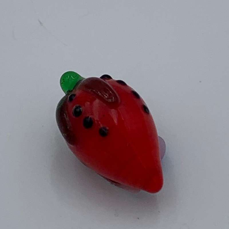 Miniature Red Glass Strawberry