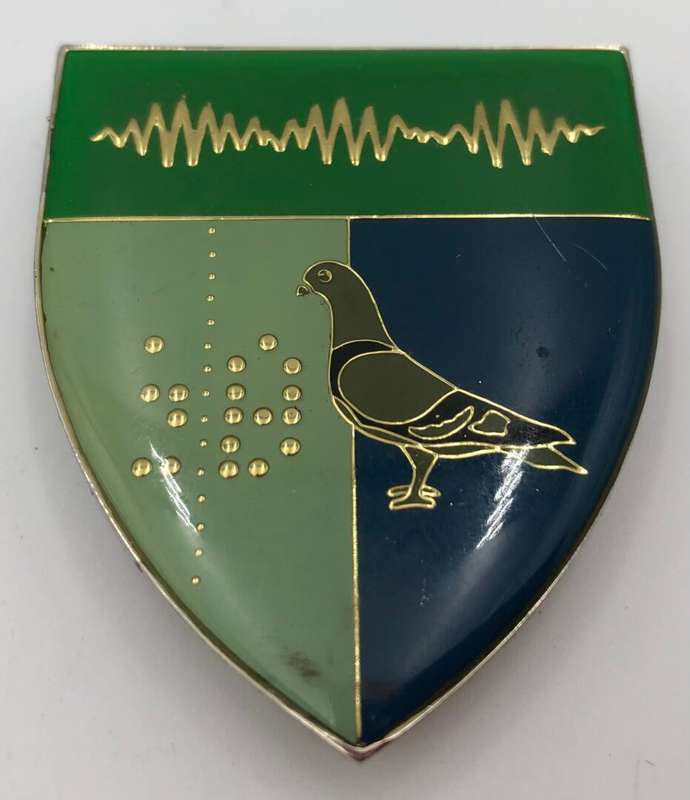 2 signal regiment (left) metal shoulder flash