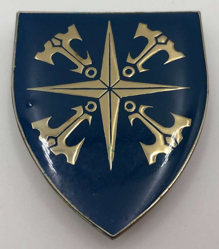 University of PE military unit metal shoulder flash