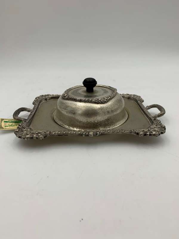 EPNS Butter Dish and Tray