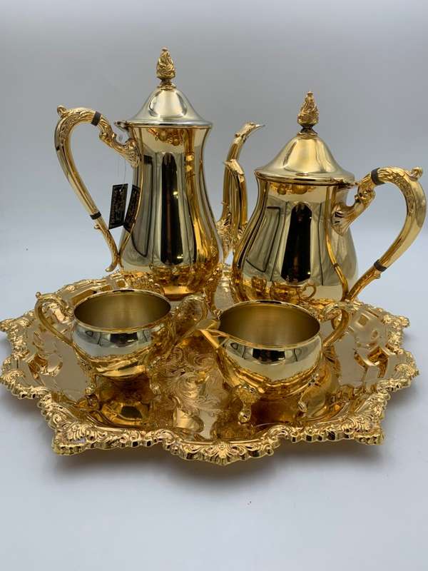 EPNS Gold Plated Coffee & Tea 5 Piece Set