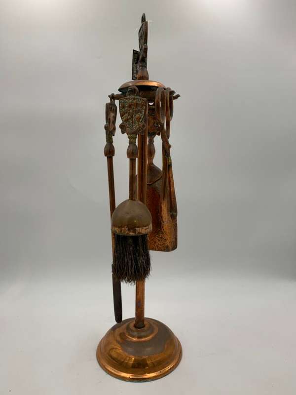 Copper Fire Place Tool Set