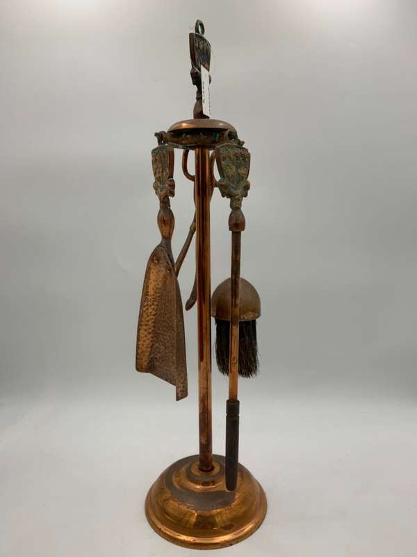 Copper Fire Place Tool Set