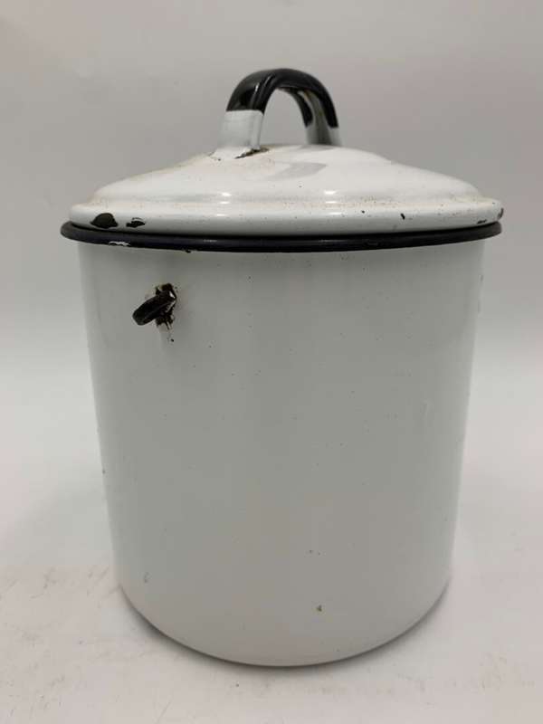 White Enamel Pot