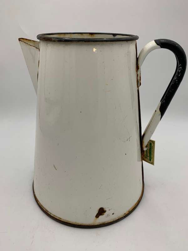 White Enamel Jug (Large)