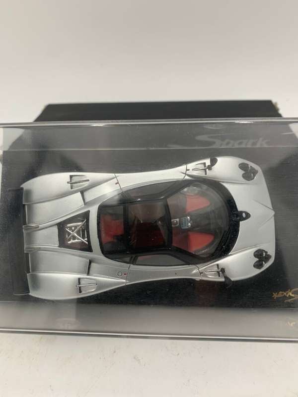 Spark Model Pagani Zonda C127.3S Silver Die Cast Car