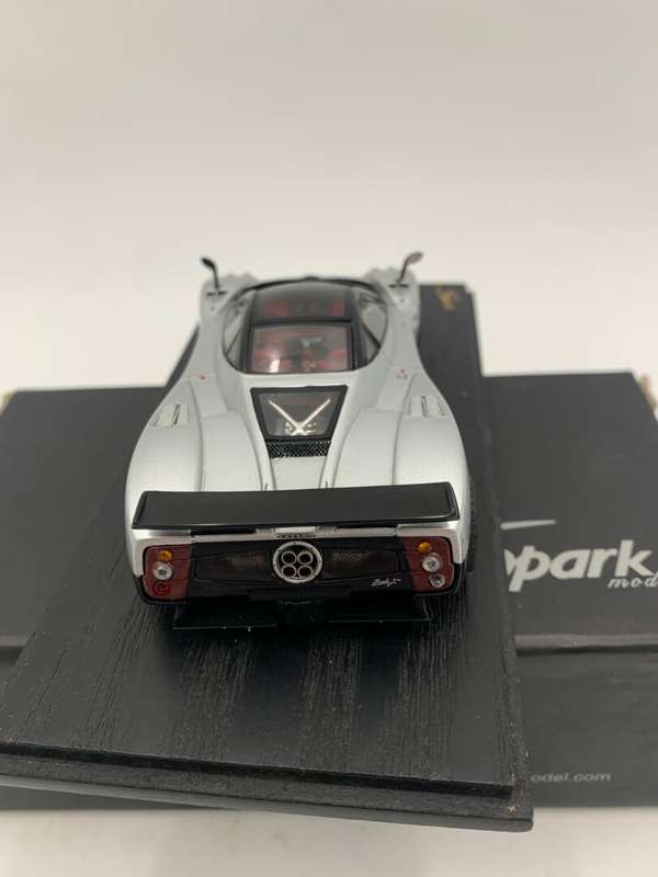 Spark Model Pagani Zonda C127.3S Silver Die Cast Car