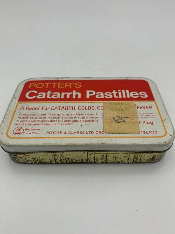 Vintage Potter's Catarrh Pastilles Tin