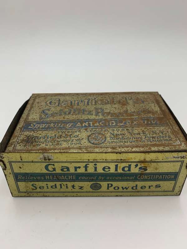 Garfield's Antacid Laxitive Seidlitz Powders Tin