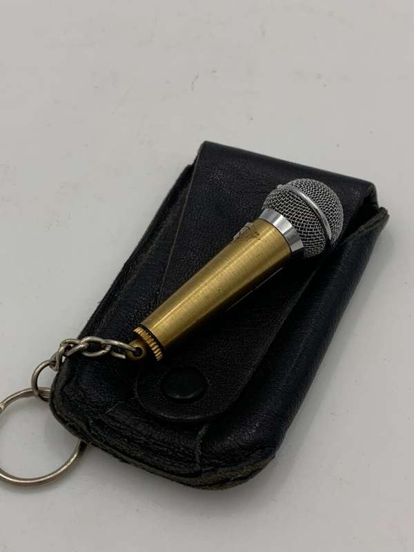 Vintage Gold Microphone Lighter - Working. Bag Included